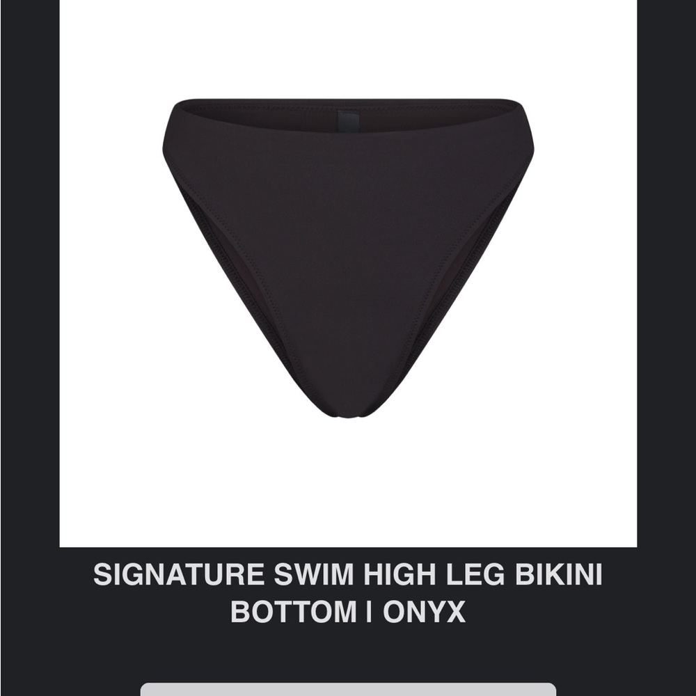 Skims High Leg Bikini Bottom in Black